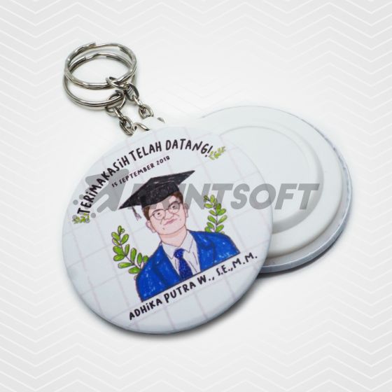 Gantungan Kunci Pin 58mm